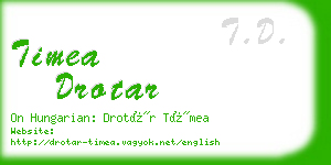 timea drotar business card